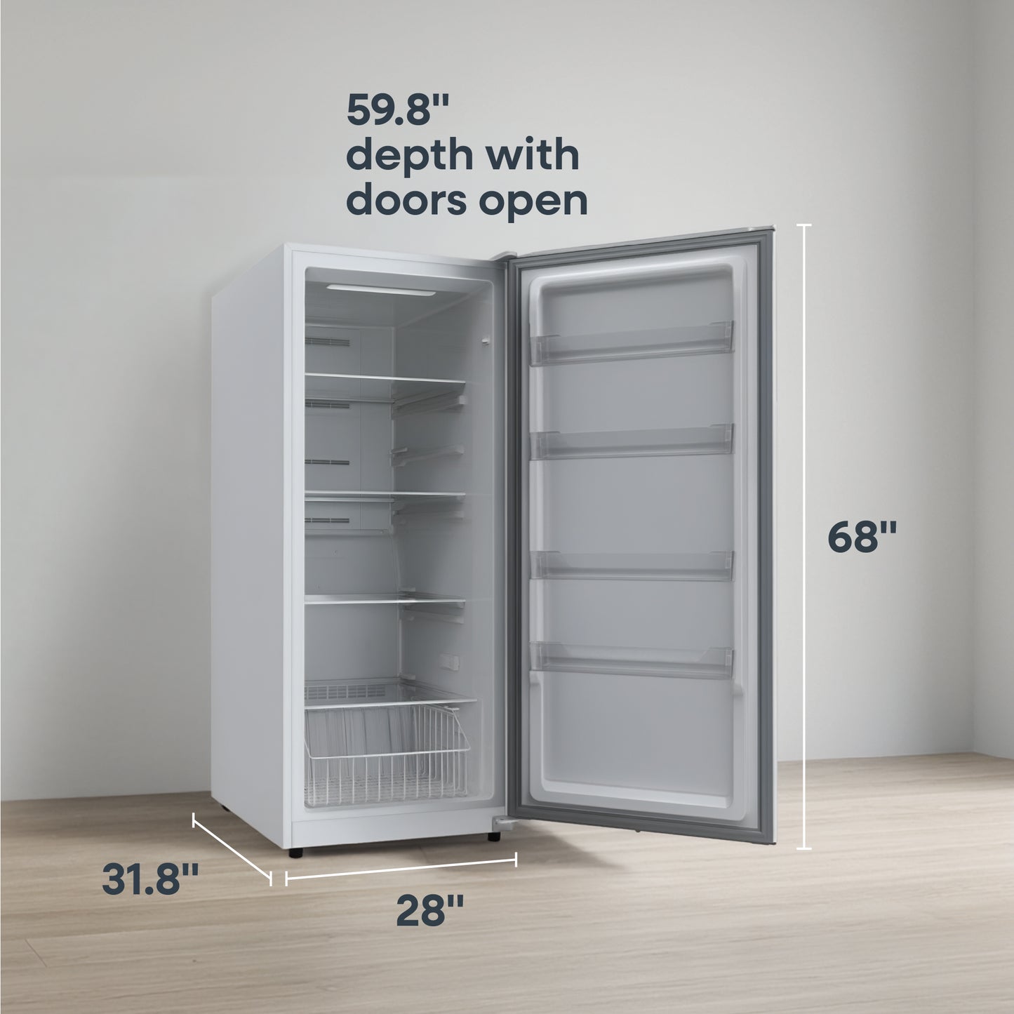 Element 17.0 cu. ft. Upright Convertible Freezer/Refrigerator – White, ENERGY STAR (EXUF17CEEW)