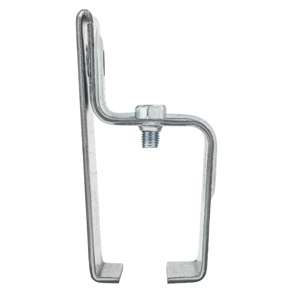 Galvanized steel single splice bracket with bolt for joining box rail components in home improvement projects