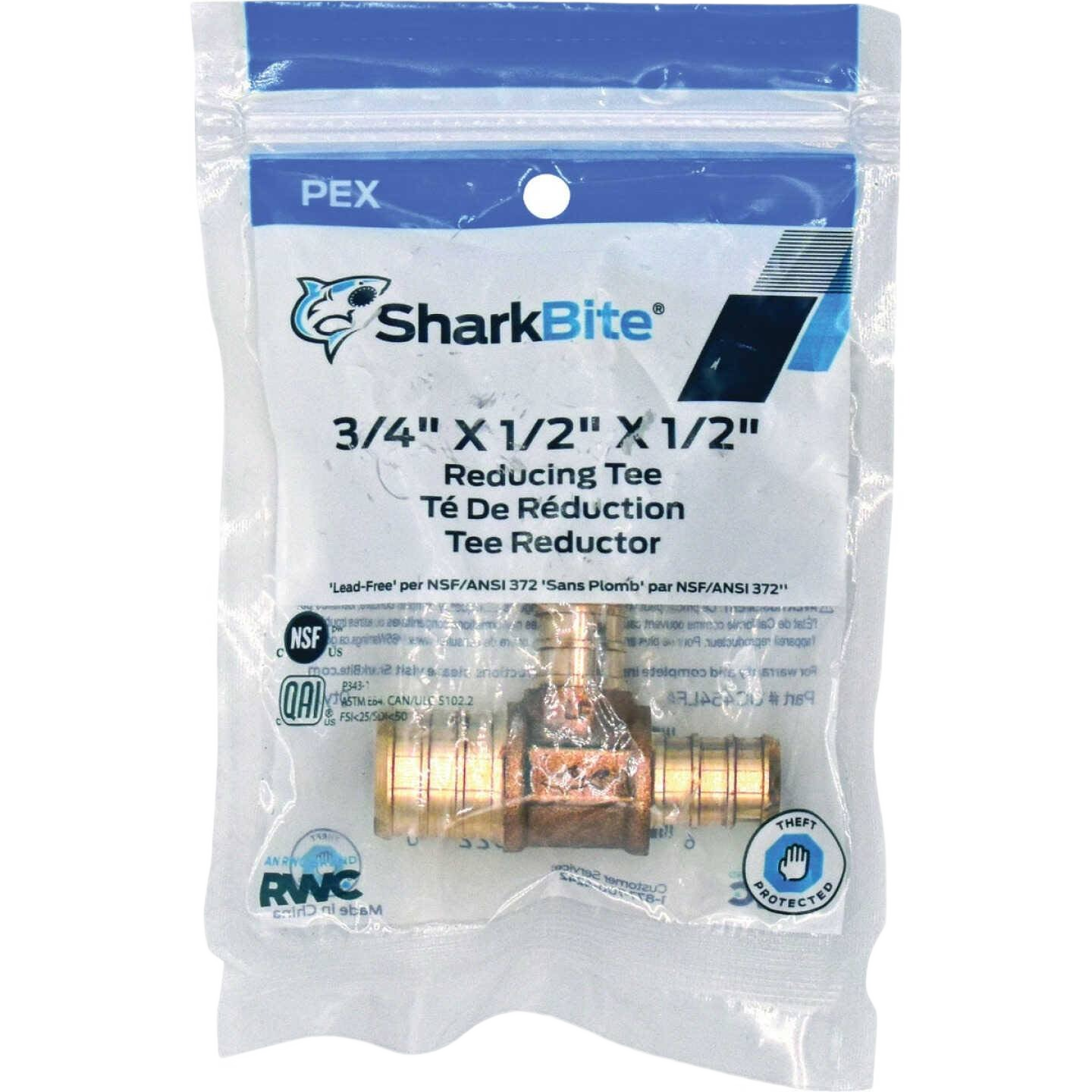 SharkBite reducing brass PEX tee for plumbing in Pipes & Fittings, Plumbing, and Under $50 collections