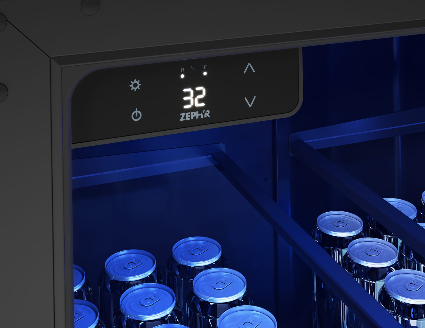 Presrv Kegerator & Beverage Cooler, 24in Under Cabinet, SS+Glass, Reverse Door, 1 Zone