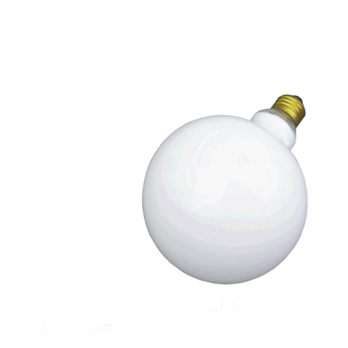 Opaque white G40 globe light bulb with brass base, suited for lighting and home improvement under $50 collection