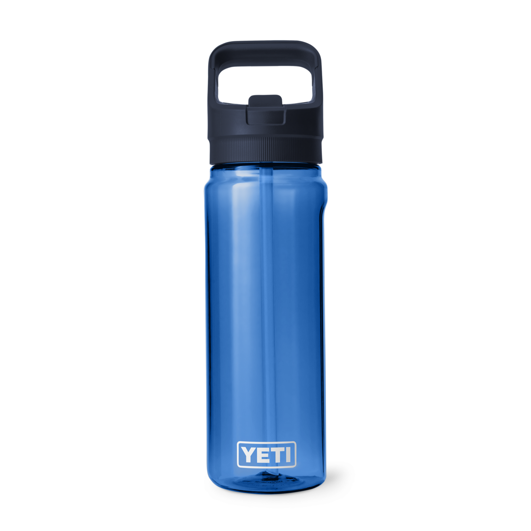 Blue 750ml durable water bottle with black straw cap and handle, practical drinkware for kitchen, tableware, and outdoor use collections