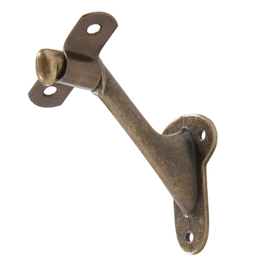 Antique brass handrail bracket for secure mounting in hardware and fasteners collection under $50