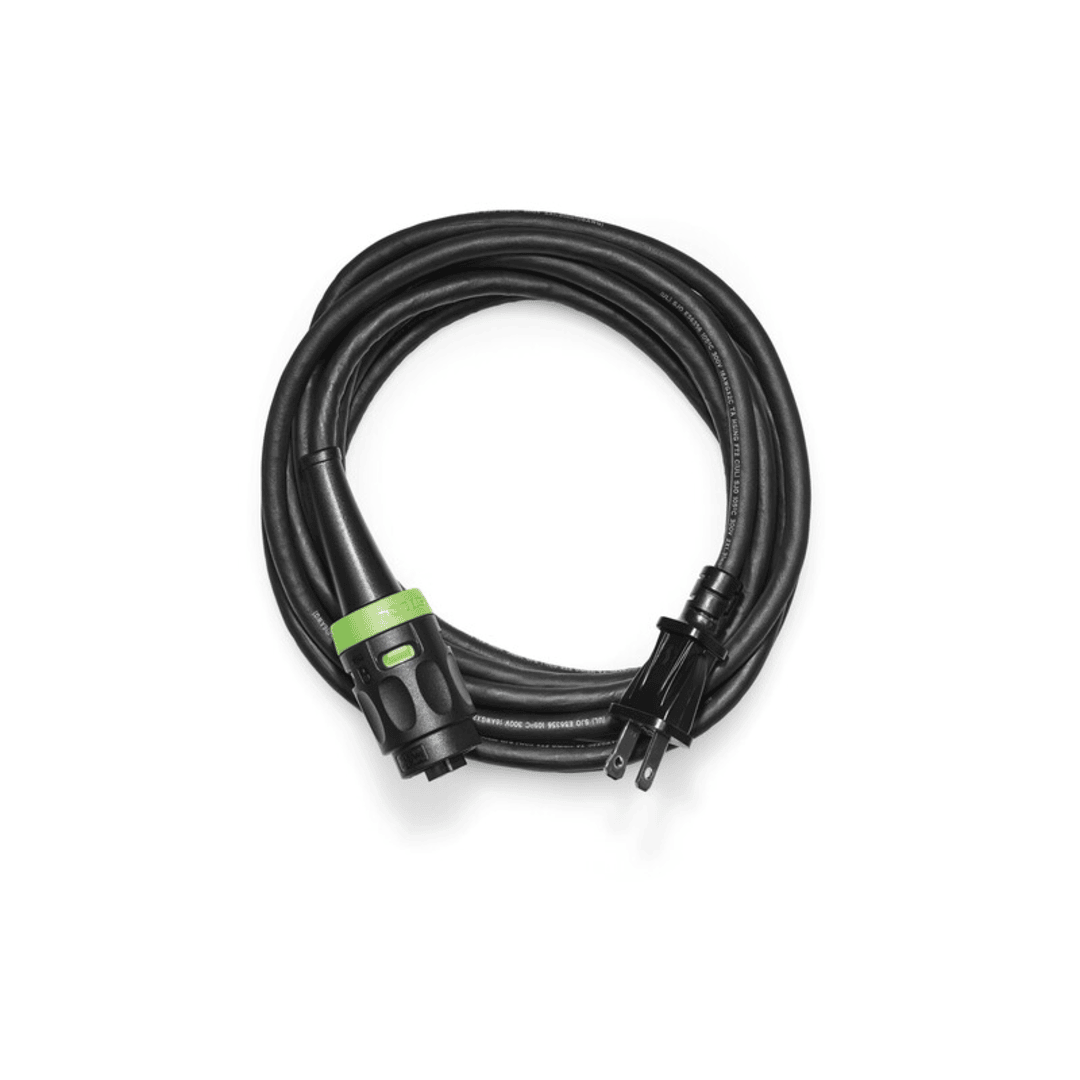 10 meter black extension cord with Plug It connectors for woodworking tools and home improvement projects