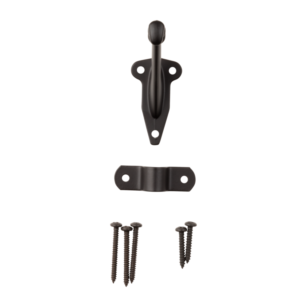 Oil rubbed bronze aluminum handrail bracket set with mounting hardware for shelving and home improvement projects under $50