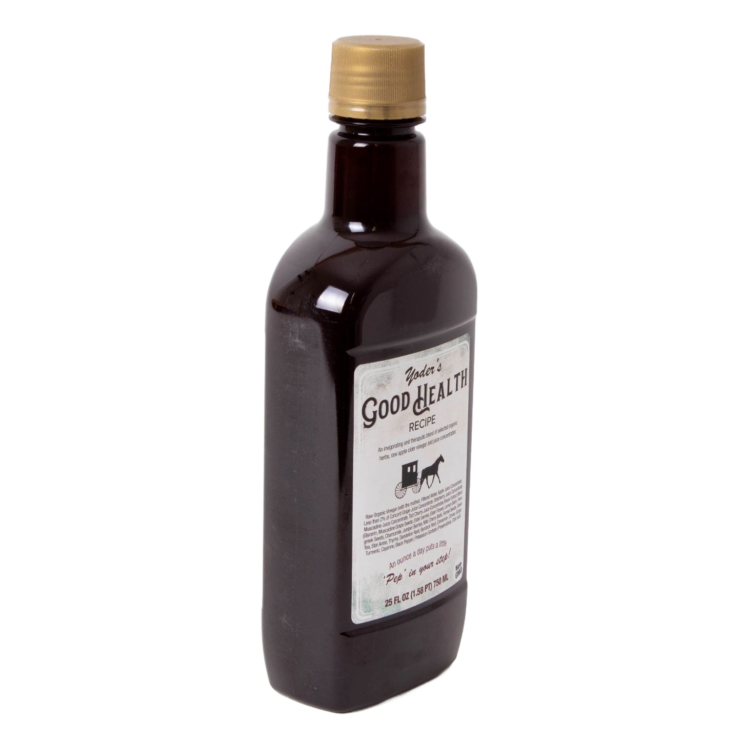25 oz dark amber bottle of herbal tonic with gold cap, promoting wellness in Health & Beauty under $50 collections