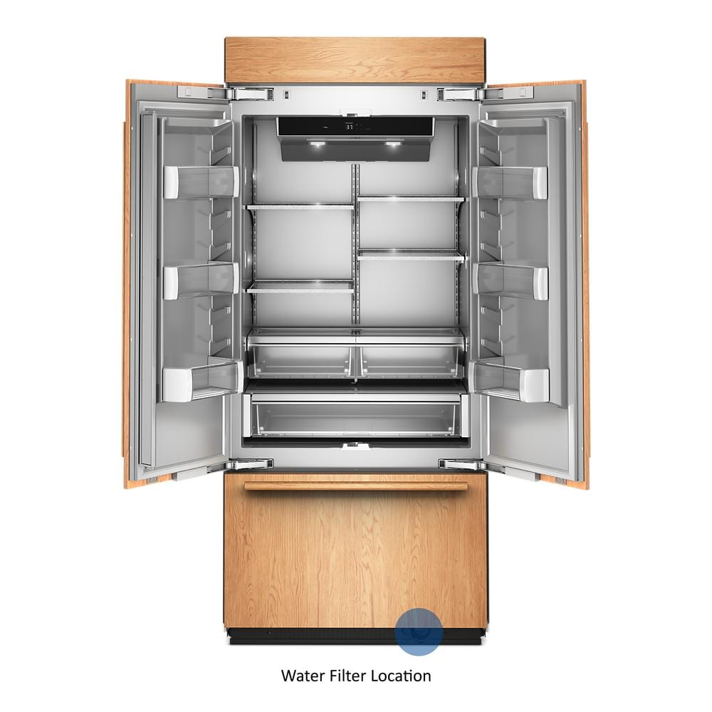 20.8 Cu. Ft. 36" Built-In Panel-Ready French Door Bottom Mount Refrigerator with Platinum Interior