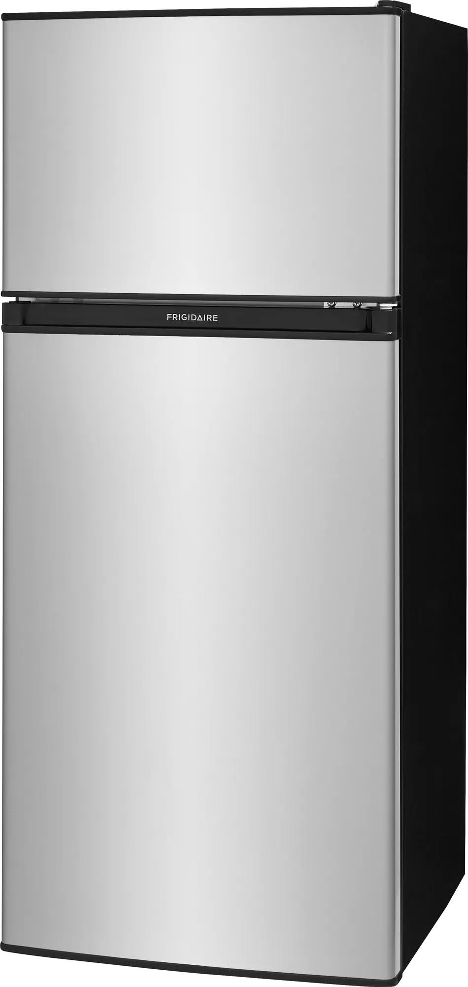 Sleek stainless steel 5 cu. ft. compact refrigerator with top freezer in kitchen appliances and refrigerators collection