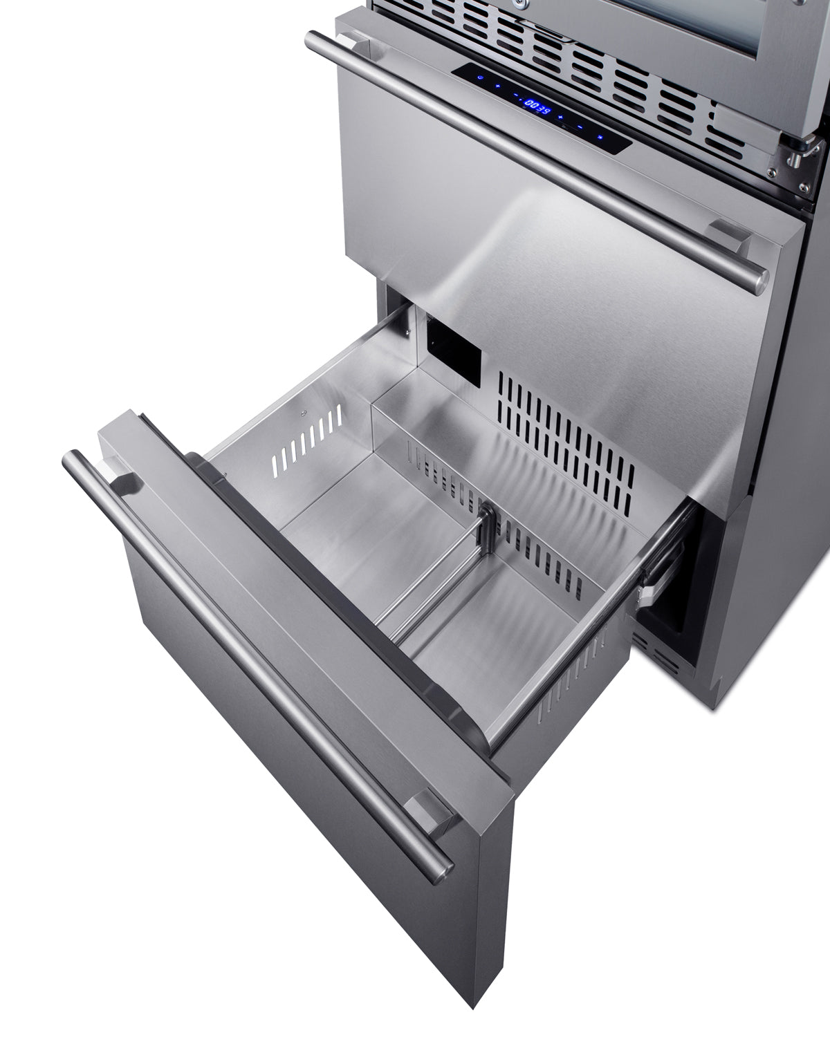 24" Wide Combination Dual-Zone Wine Cellar and 2-Drawer Refrigerator-Freezer