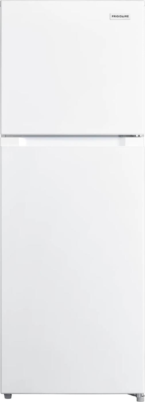 White top freezer refrigerator with smooth finish, compact design ideal for garages and apartments, listed under Refrigerators and Appliances collections.