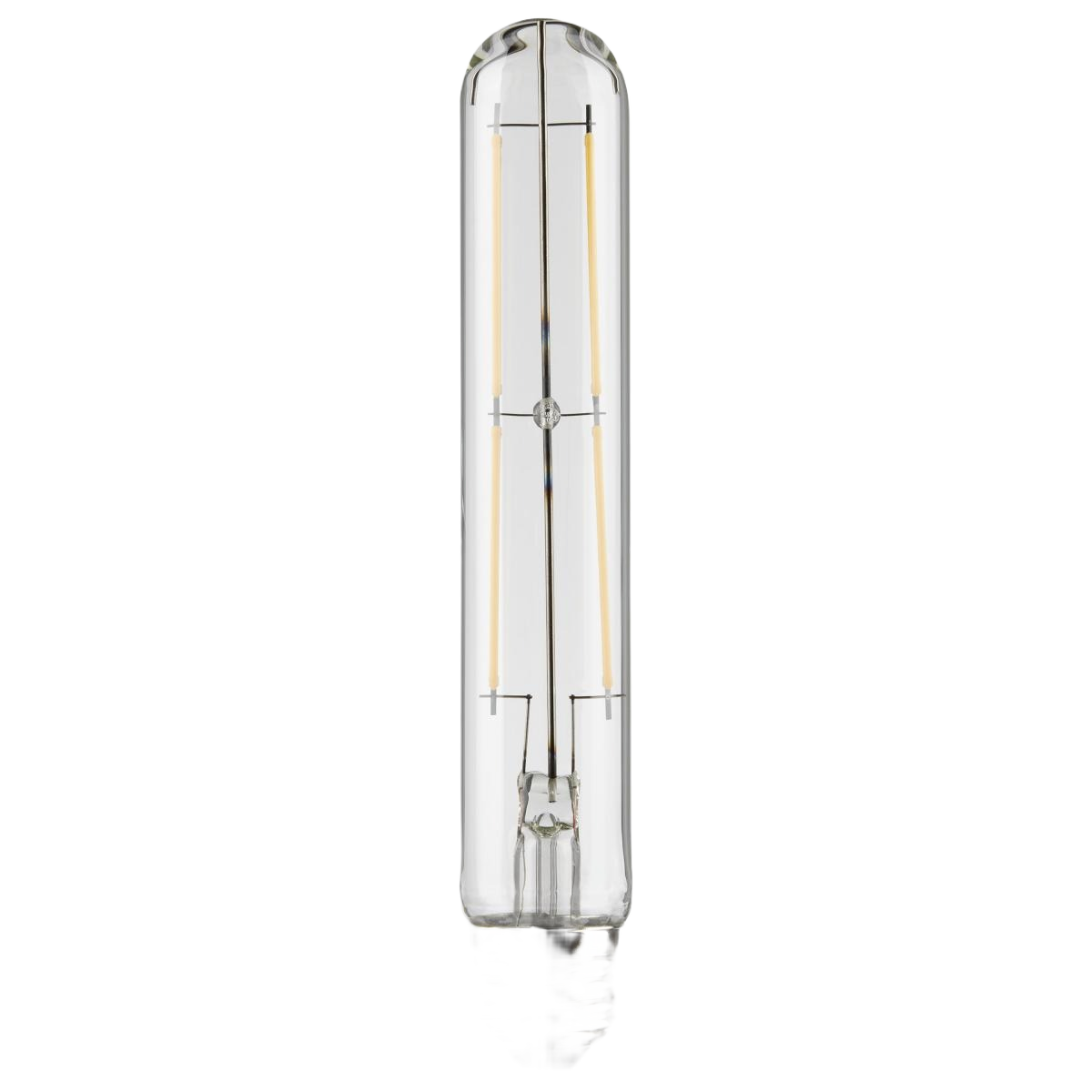 Clear vintage-style T9 LED light bulb with warm white glow and medium base for lighting and electrical needs under $50 collection