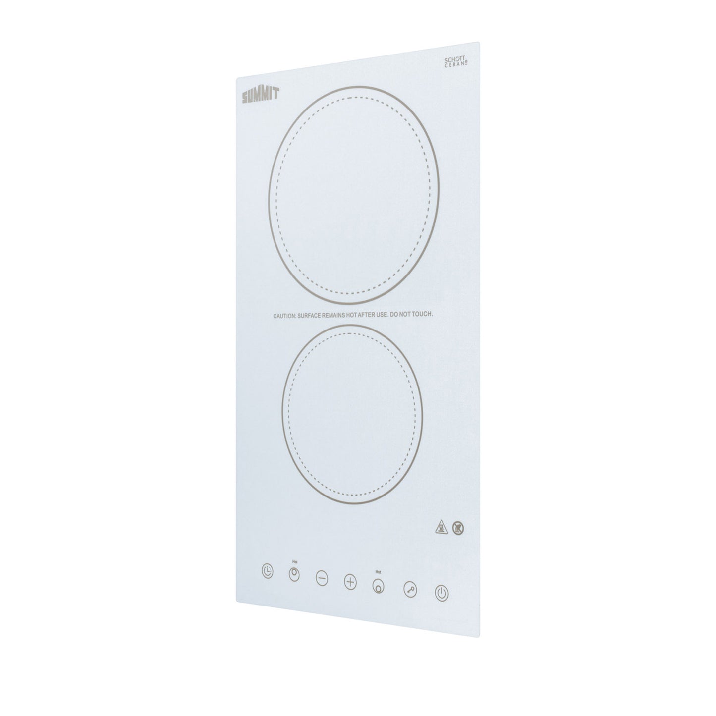 12" Wide 230V 2-Burner Radiant Cooktop