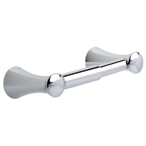 Chrome toilet paper holder with sleek design and smooth finish for bathroom home improvement projects