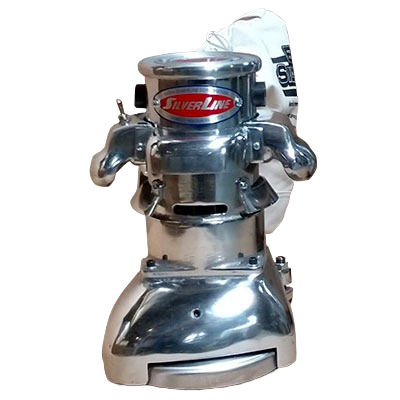 Polished aluminum floor edger with dual side handles and dust collection bag, designed for flooring tools and rental equipment at Hartville Hardware.