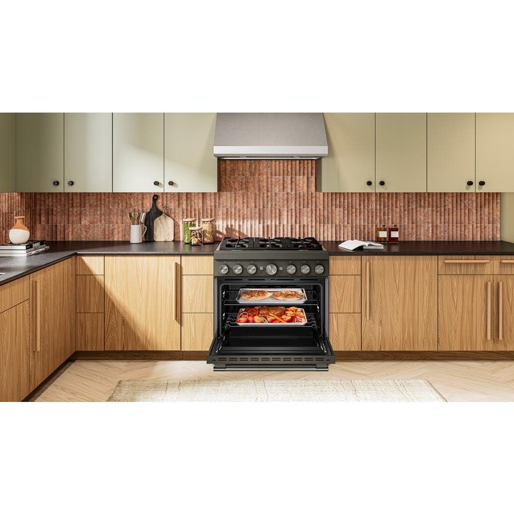 36-Inch 6 Burner Commercial-Style Dual Fuel Range with No Preheat Air Fry Mode