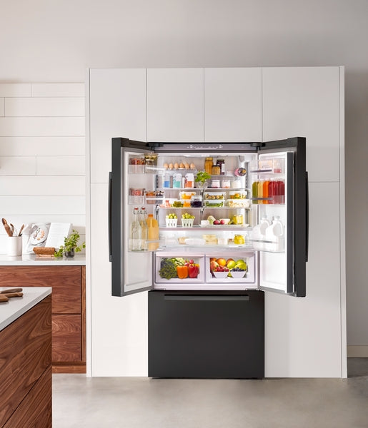 800 Series, French Door Bottom Mount Refrigerator, 36'', Black Stainless Steel