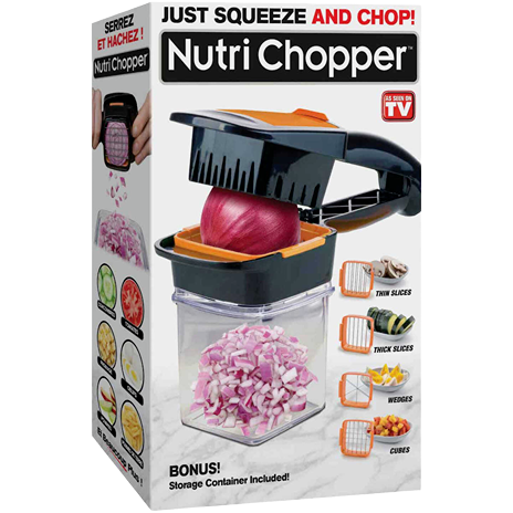 NutriChopper 7 Piece Food Chopper with interchangeable blades and storage container from kitchenware collection