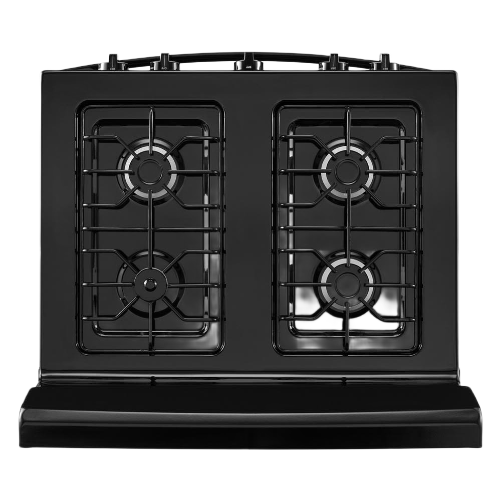 Black Amana four-burner gas cooktop with sealed burners from Ranges and Kitchen & Kitchenware collections