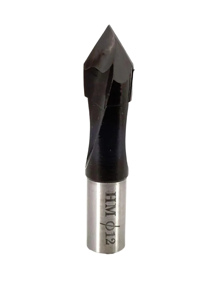 Right hand V-point dowel drill bit with 12mm cutting diameter for woodworking and tool accessories use