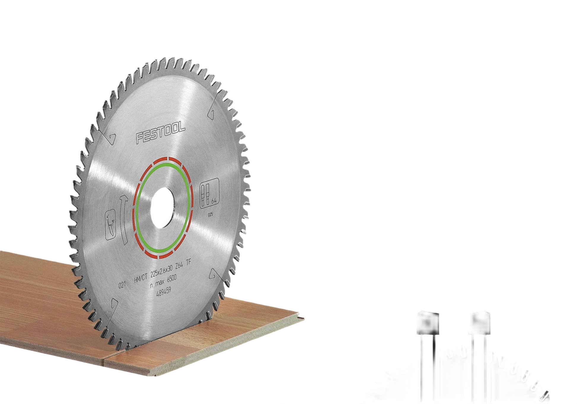 Silver circular saw blade with 60 teeth designed for laminate cutting in woodworking tool accessories collection