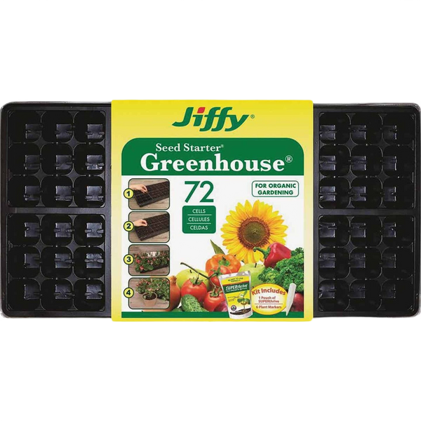 gfi plant z seed Jiffy Seed Starter Kit with Superthrive – 72 Cells – Hartville Hardware