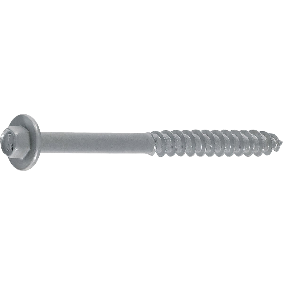 Hexagonal head flanged screw with threaded shaft for fasteners and lumber building materials in home improvement tools