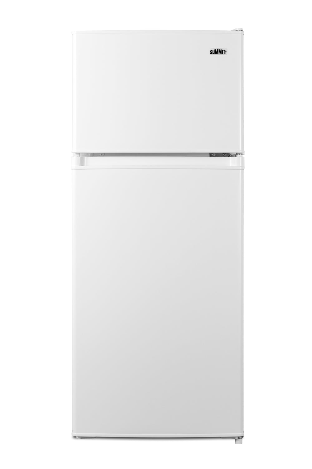 white two-door refrigerator-freezer with top freezer compartment for kitchen appliances and home use collections