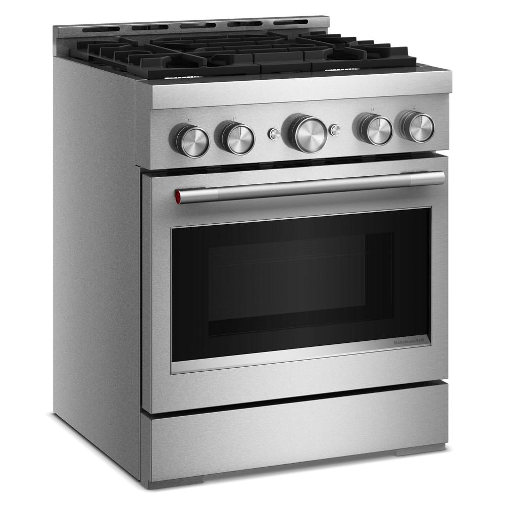 KitchenAid® 30-Inch 4 Burner Commercial-Style Gas Range with No Preheat Air Fry Mode