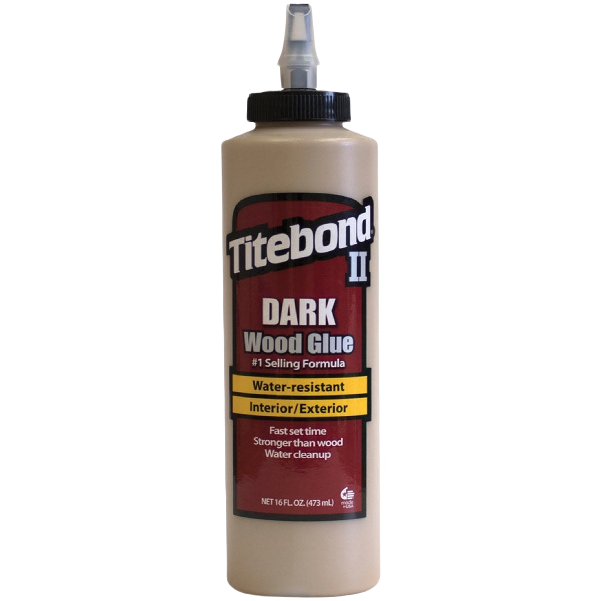 Bottle of water-resistant dark wood glue for indoor and outdoor use in glue and adhesives collection under $50
