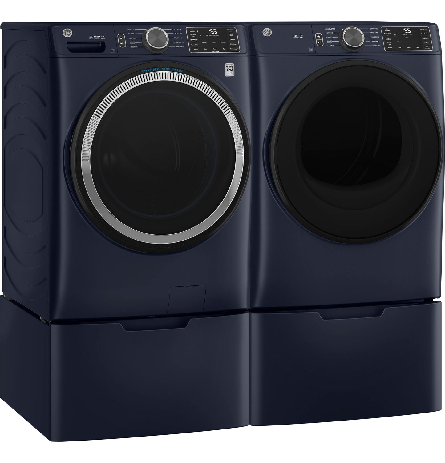 GE® ENERGY STAR® 4.8 cu. ft. Capacity Smart Front Load  Washer with UltraFresh Vent System with OdorBlock™ and Sanitize w/Oxi