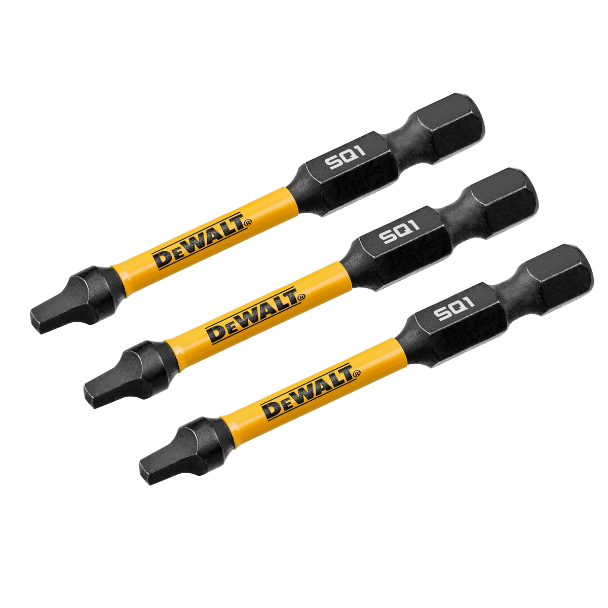 DEWALT FlexTorq 2-1/4" #1 Square Insert Impact Screwdriver Bit, 3-Pack