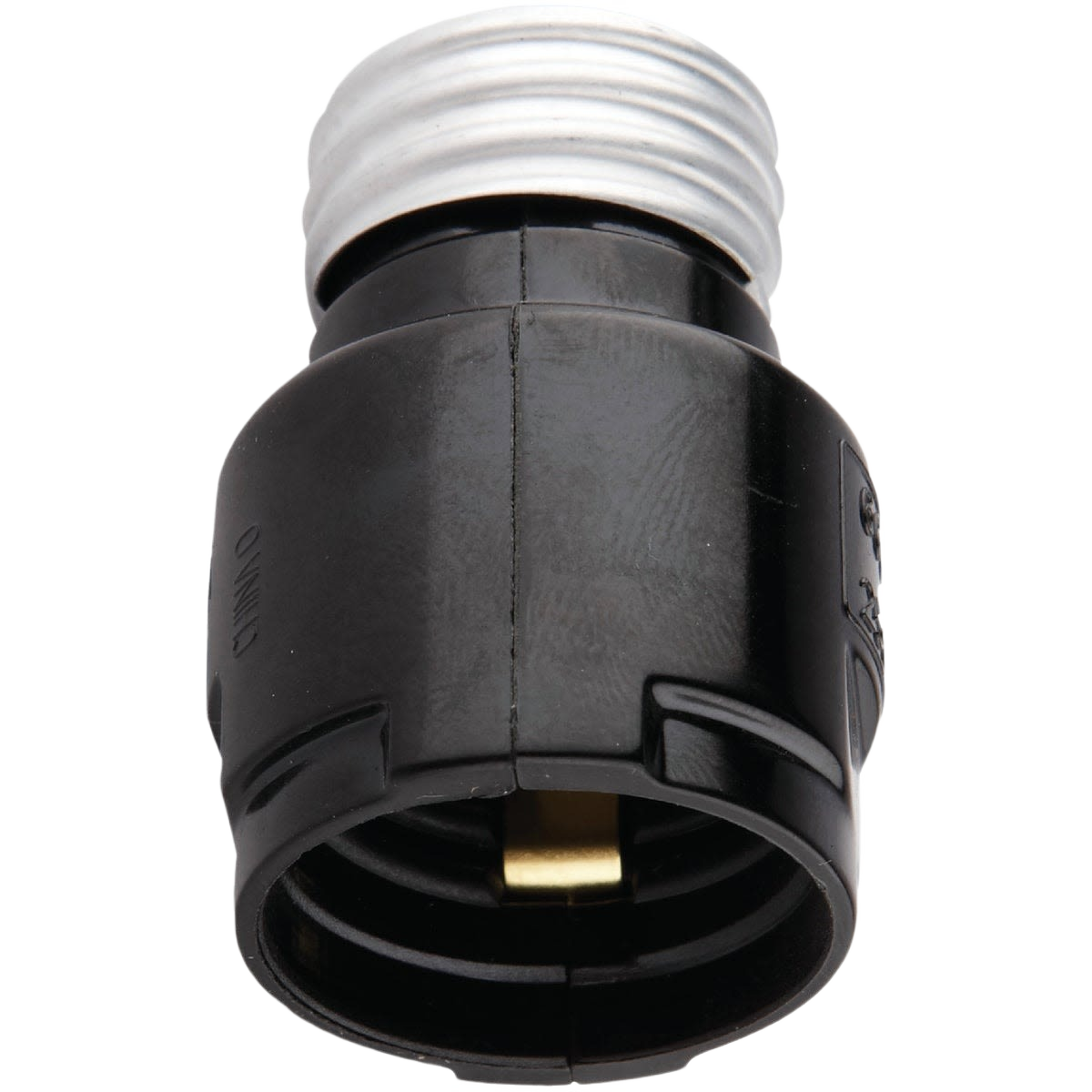 Black phenolic socket extension with white threaded base for lighting and electrical lamp parts under $50 collection
