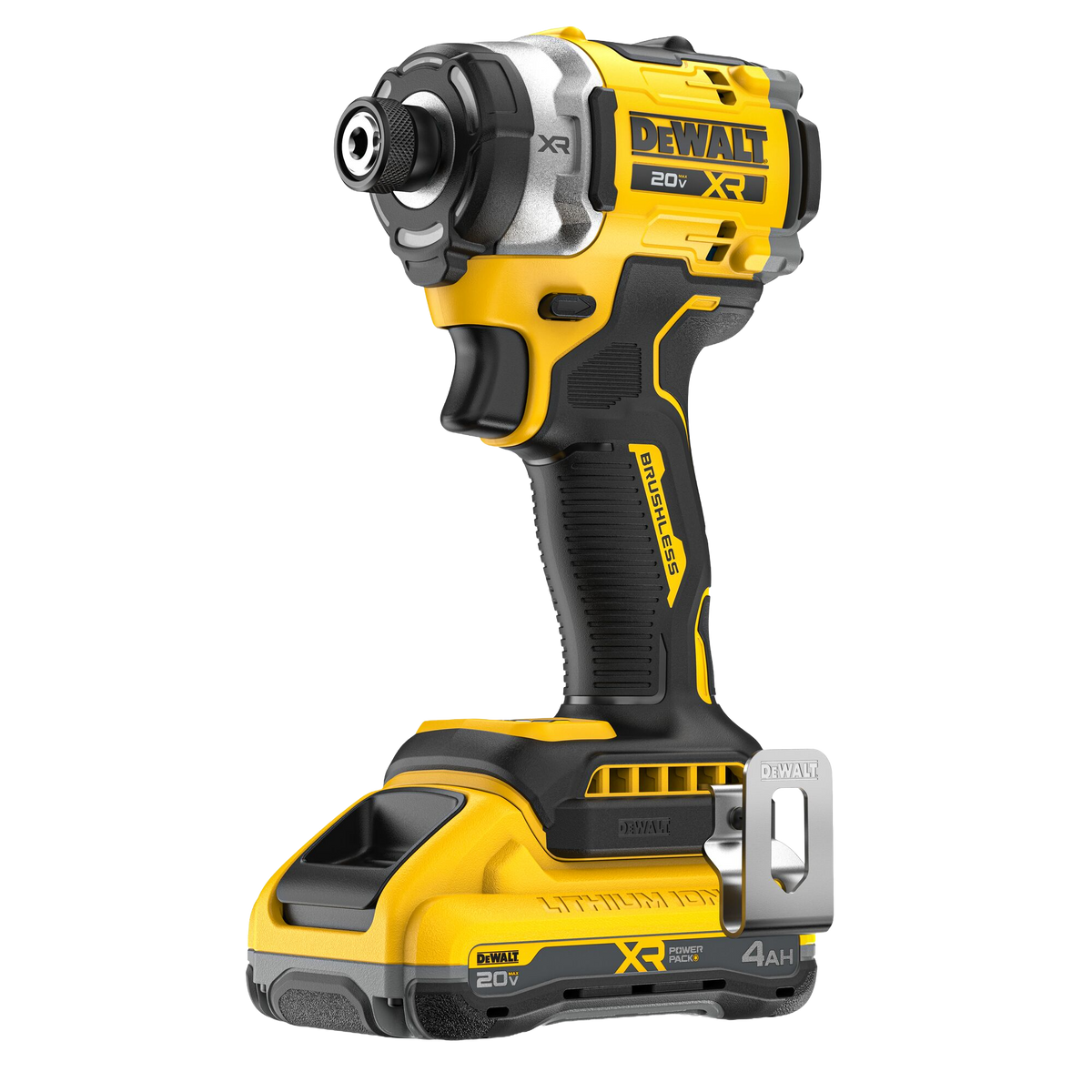 DEWALT 20V MAX* XR® Brushless Cordless 3-Speed High Torque 1/4" Impact Driver Kit w/XR POWERPACK™
