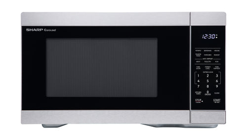 Stainless steel Sharp countertop microwave with digital display and keypad in Kitchen & Kitchenware at Hartville Hardware