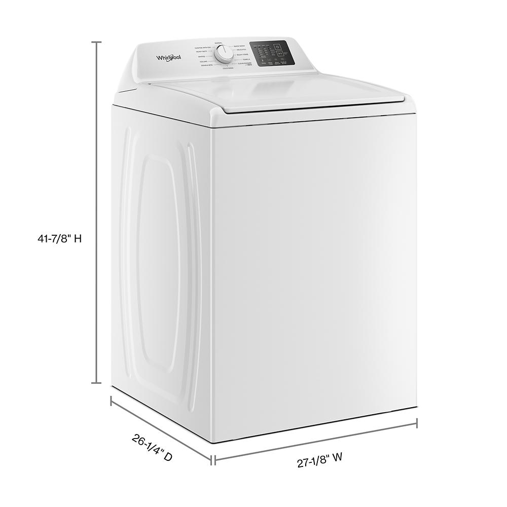 White top load washer with agitator and digital control panel from washers and home improvement appliances collection