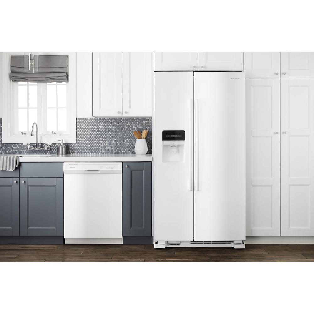 36-inch Wide Side-by-Side Refrigerator with Dual Pad External Ice and Water Dispenser - 25 Cu. Ft.