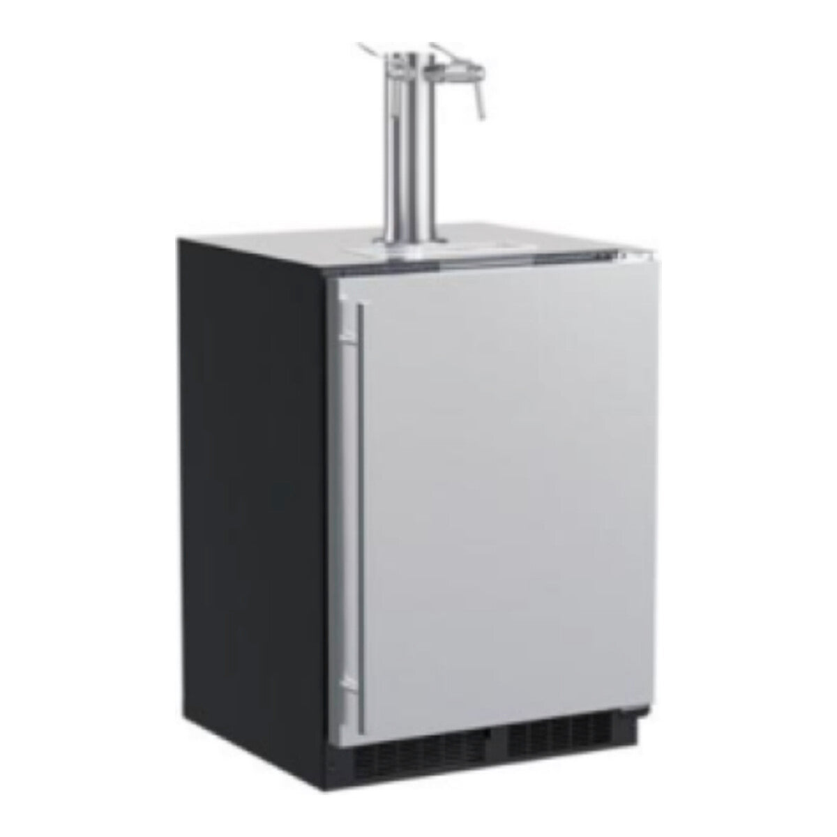 24" Built-In Dispenser, Twin Wine & Beverage Tap, Stainless Steel, Solid Door, Reversible Door