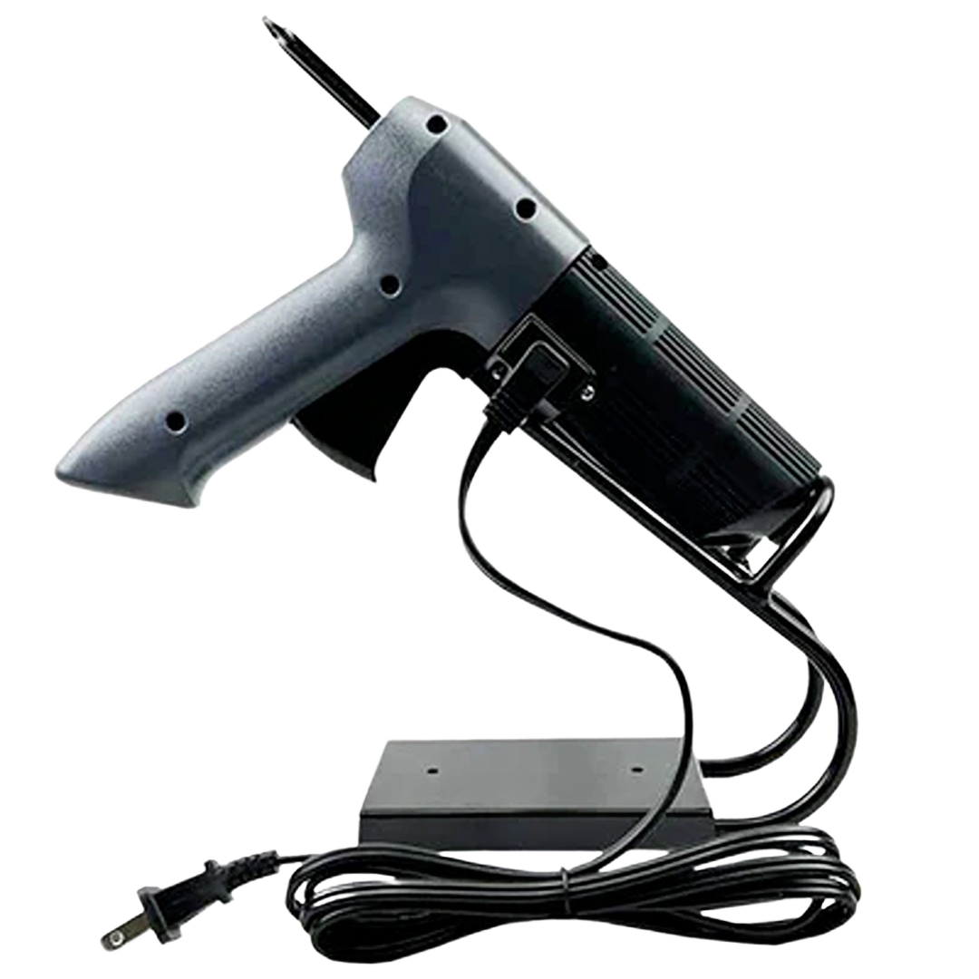 Compact gray and black hot melt applicator with detachable cord, for paint sprayers and home improvement tools collection