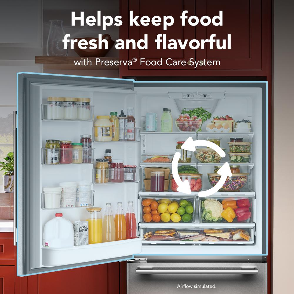 22 Cu. Ft. 33-Inch Standard-Depth Bottom Mount Refrigerator with Left Door Swing