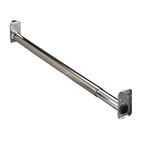 Metallic adjustable closet rod with mounting brackets for storage and organization in home improvement projects under $50 collections