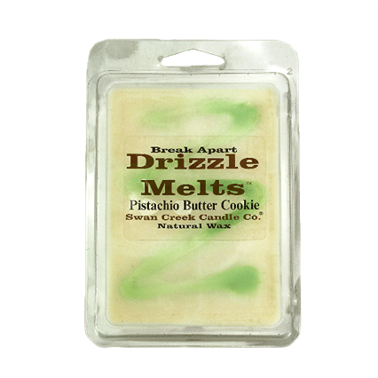 Pack of pistachio butter cookie scented wax melts by Swan Creek Candle Co. with natural wax blend