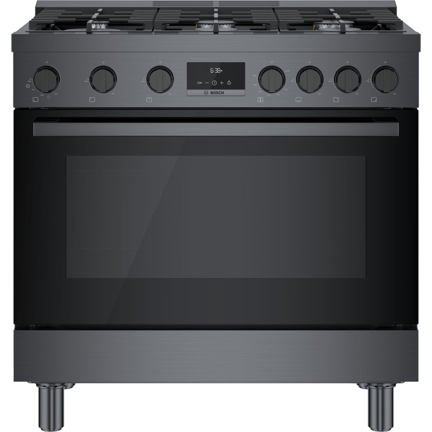 800 Series, Gas Freestanding Range, 36'', Black Stainless Steel