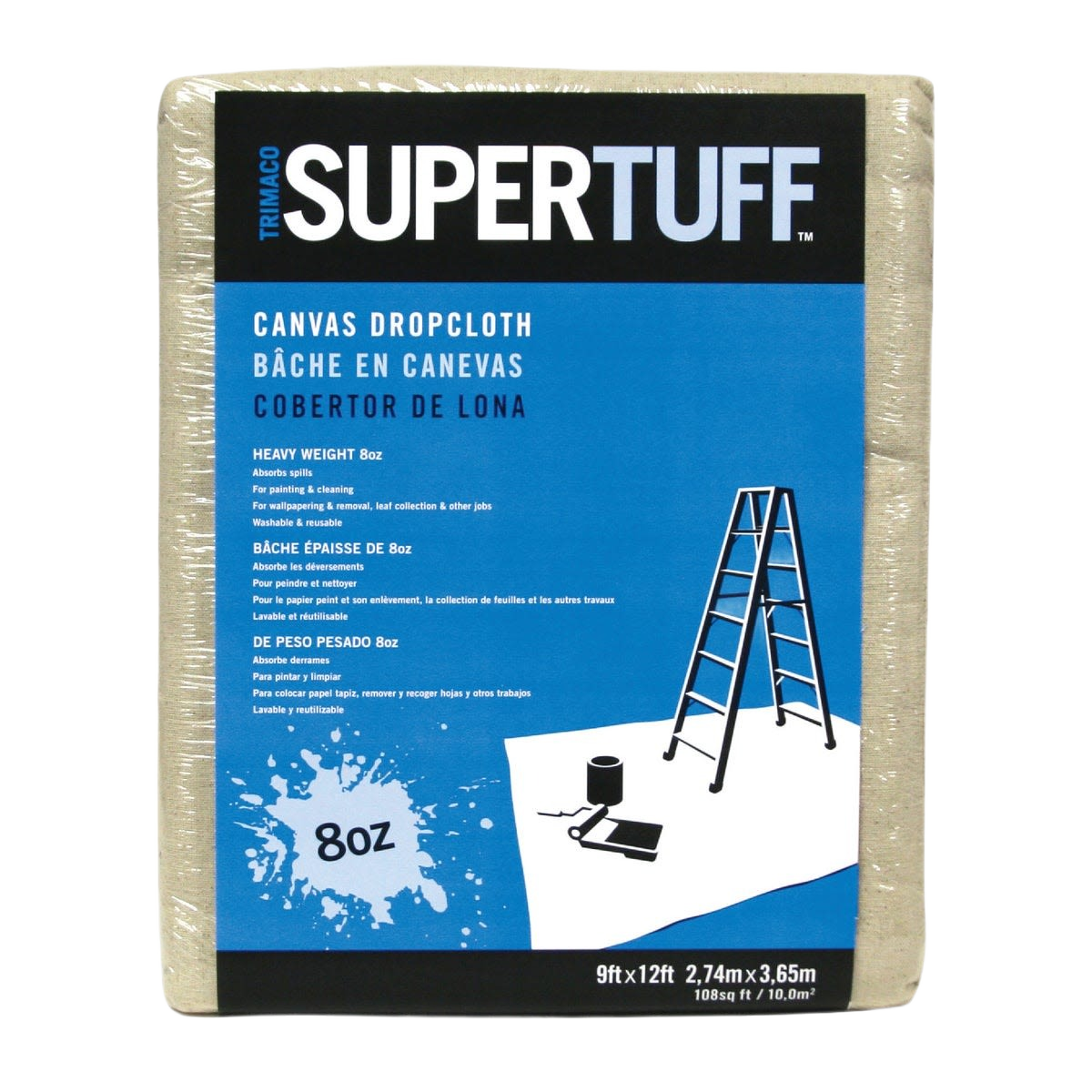 Heavyweight 8 oz canvas drop cloth for paint protection and home improvement projects under $50 collection