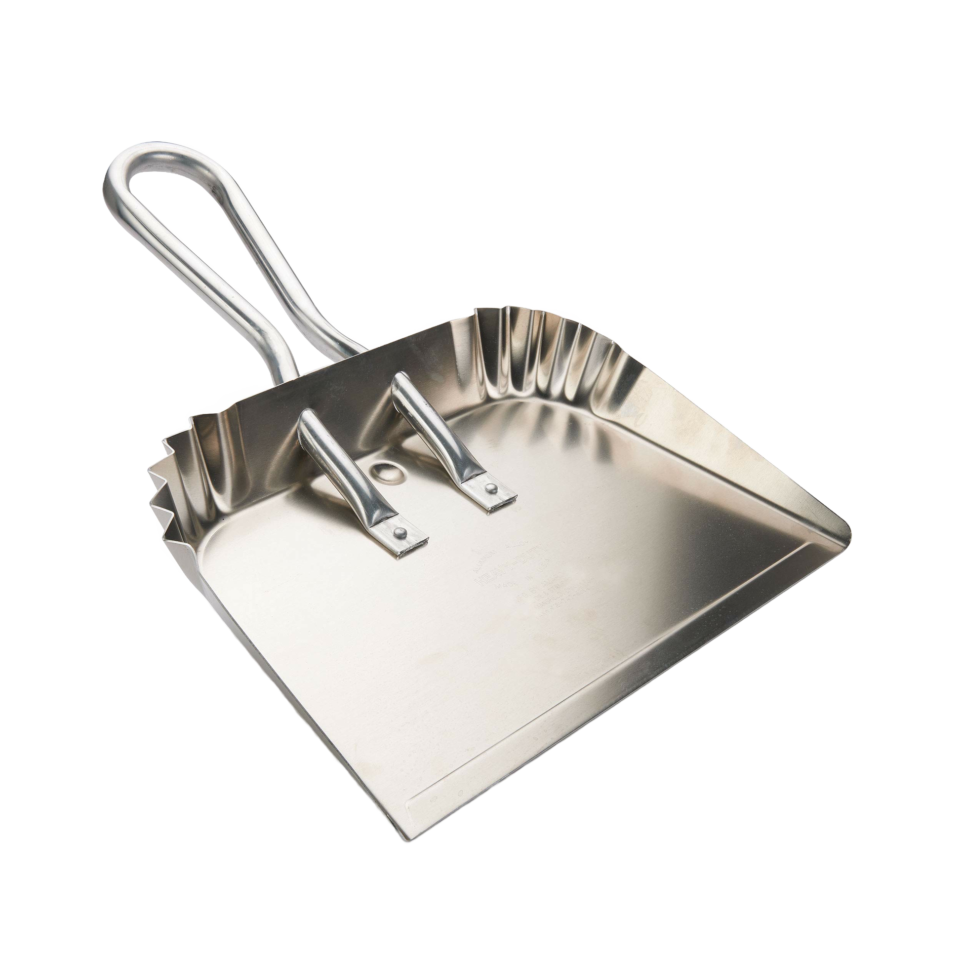 Large metal dust pan with sturdy handle for household cleaning and home improvement tasks under $50 collection