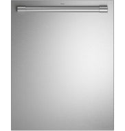 Stainless steel panel for fully integrated dishwasher, part of kitchenware and appliances collection for home improvement
