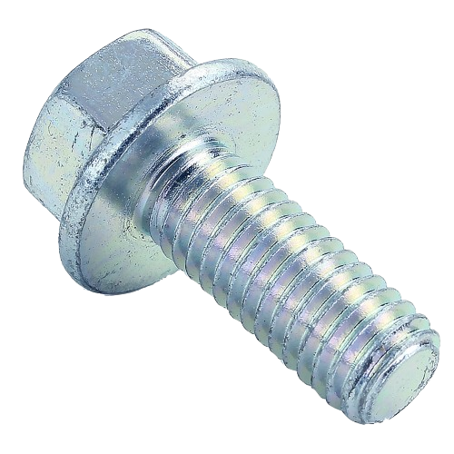 Metal cap screw with hex flange head designed for John Deere machinery in parts and hardware collection