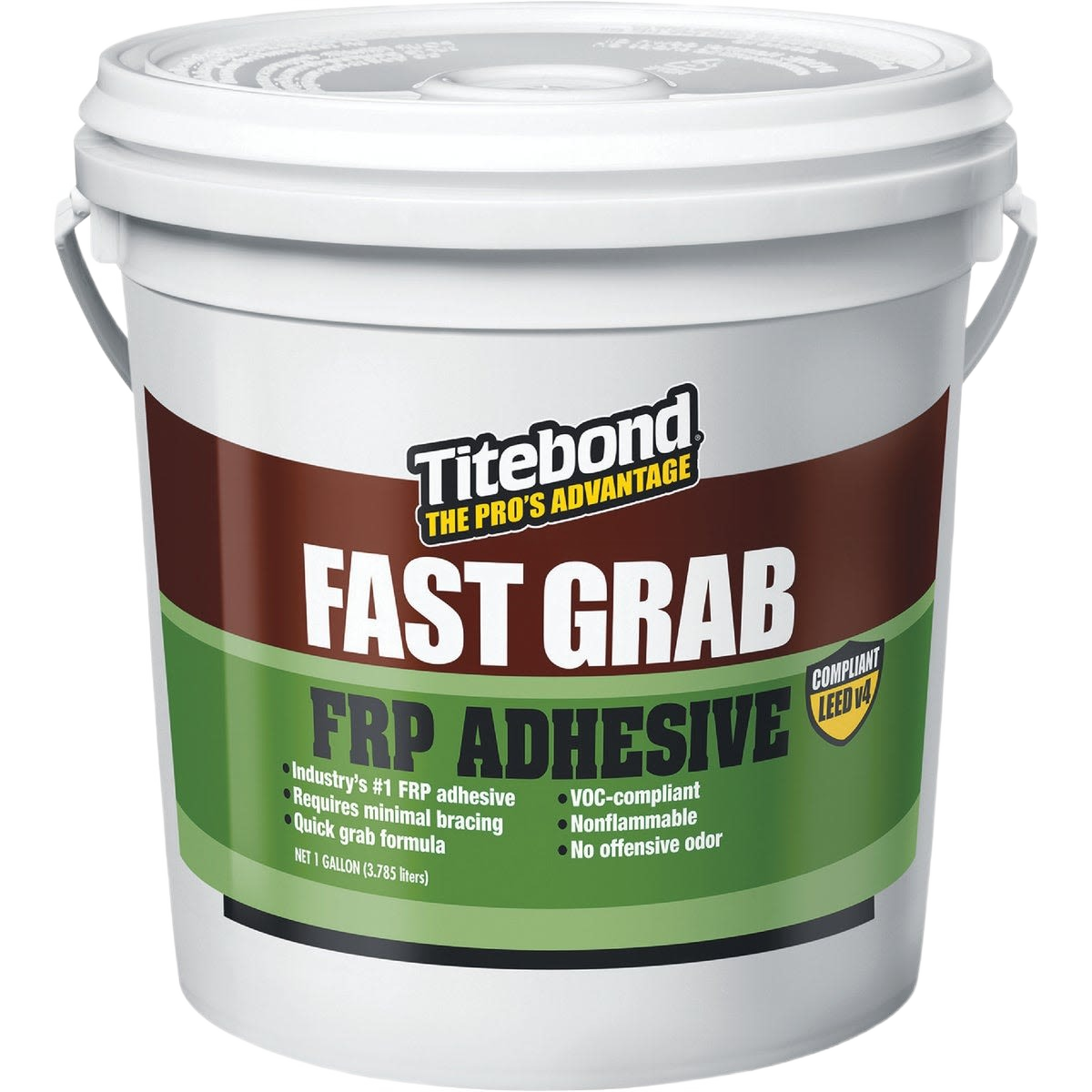 One-gallon container of fast grab FRP adhesive for home improvement in glue and adhesives collection