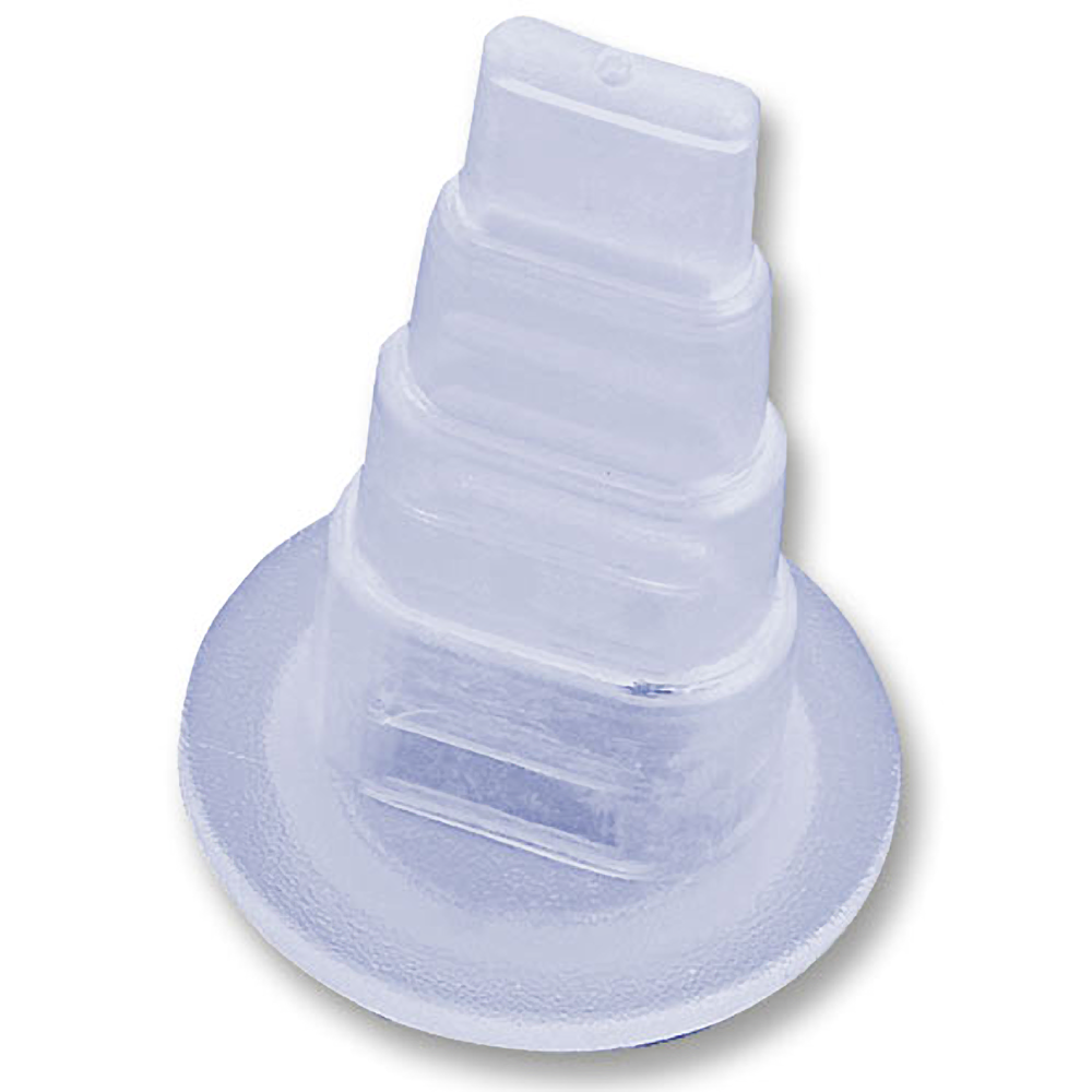 Clear plastic glue bottle blade tip designed for precise adhesive application in paint and home improvement tools collections