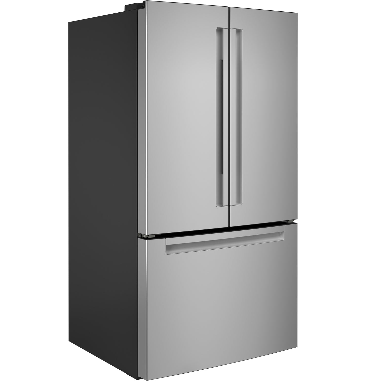 Fingerprint resistant stainless steel French-door refrigerator with bottom freezer from kitchen appliances collection
