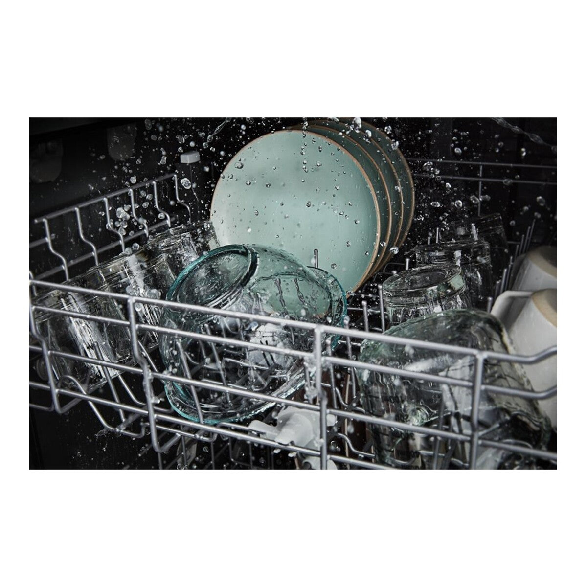 Quiet Dishwasher with 3rd Rack and Pocket Handle